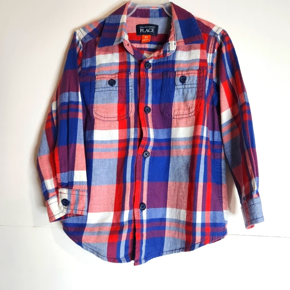 The Children's Place boys long sleeve button down shirt size: 3T